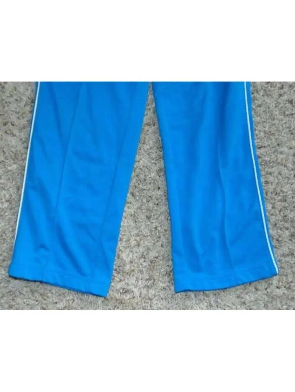 Nike Athletic Pants Boys L Blue White Side Stripes Track Sweatpants